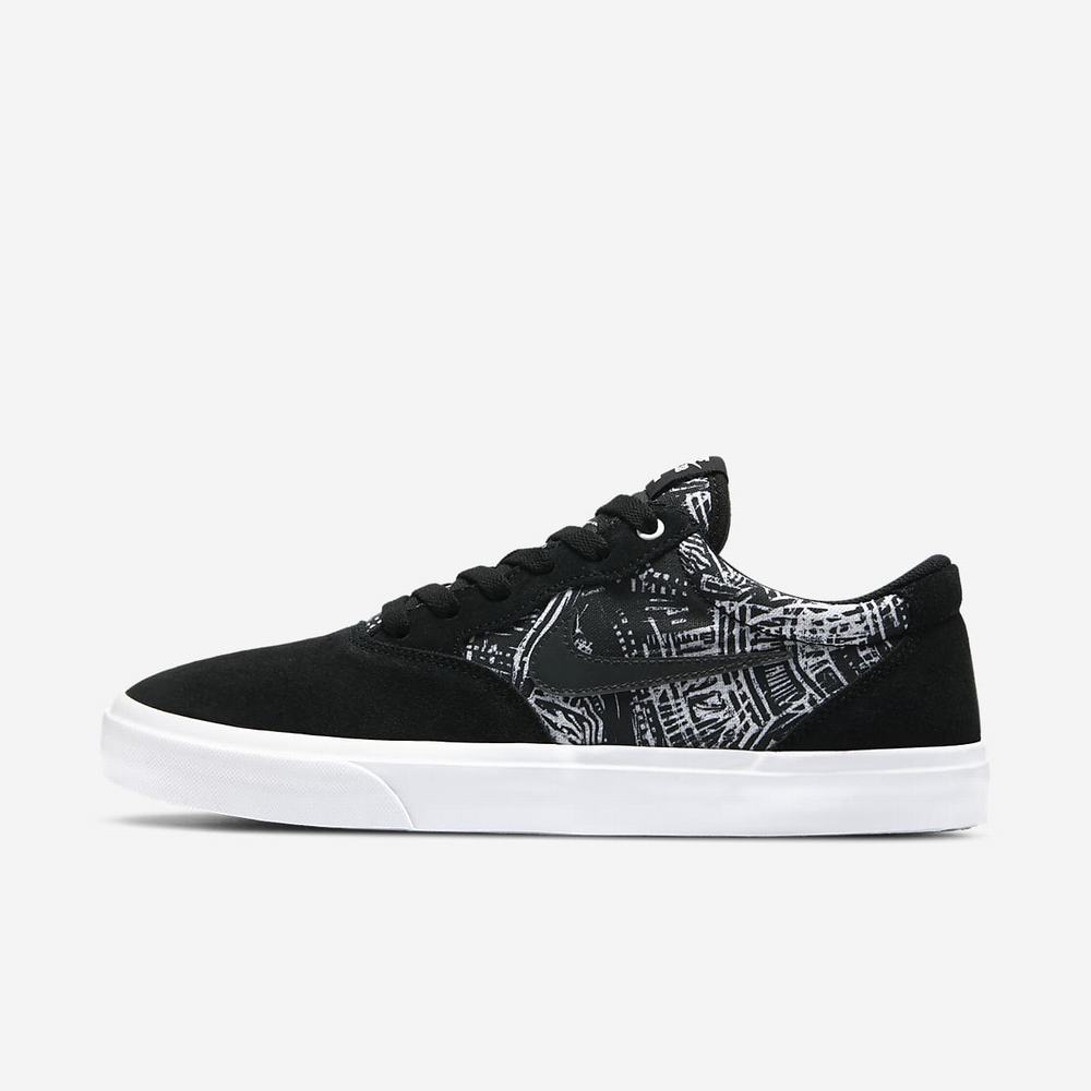 Chaussure De Skate Nike SB Chron Solarsoft Premium Noir 6372-901 Black/White/Black Homme | ZXS-59380070